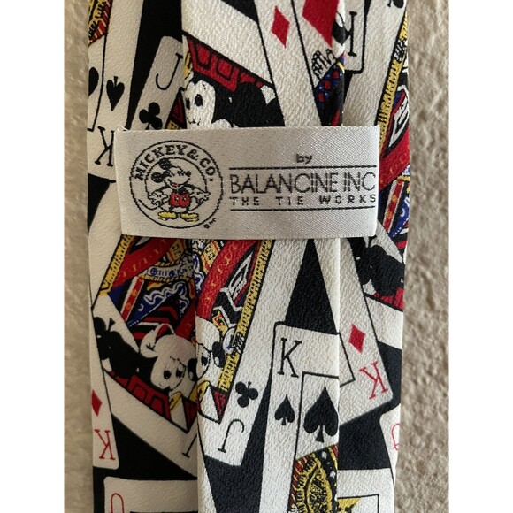 Disney Balancine Inc Tie Works Mickey Mouse Playing Cards Necktie - Picture 4 of 8
